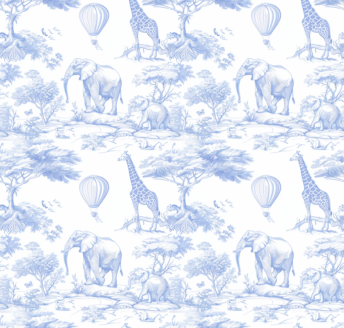 Baby Blue Safari swaddle