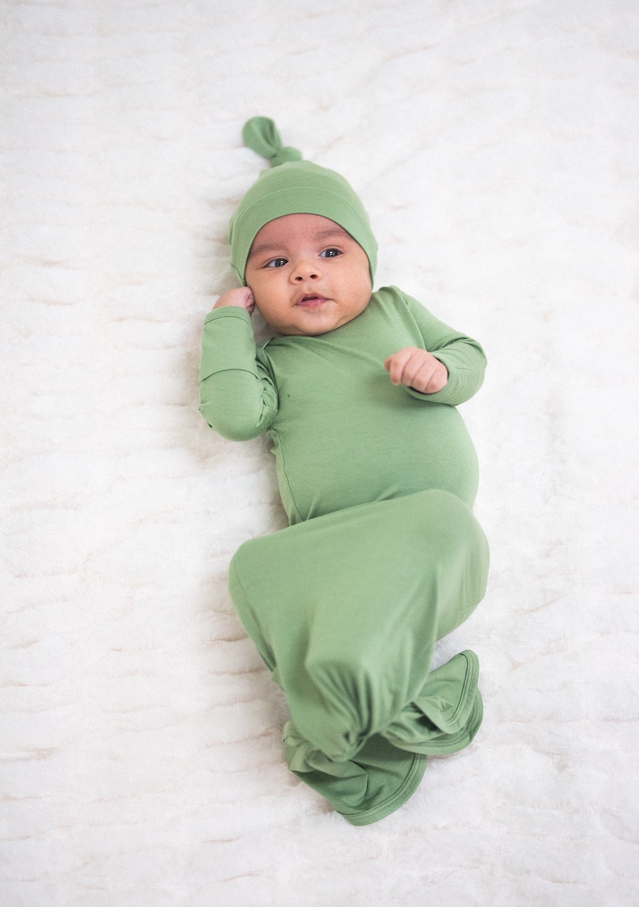Evergreen Gown + Beanie