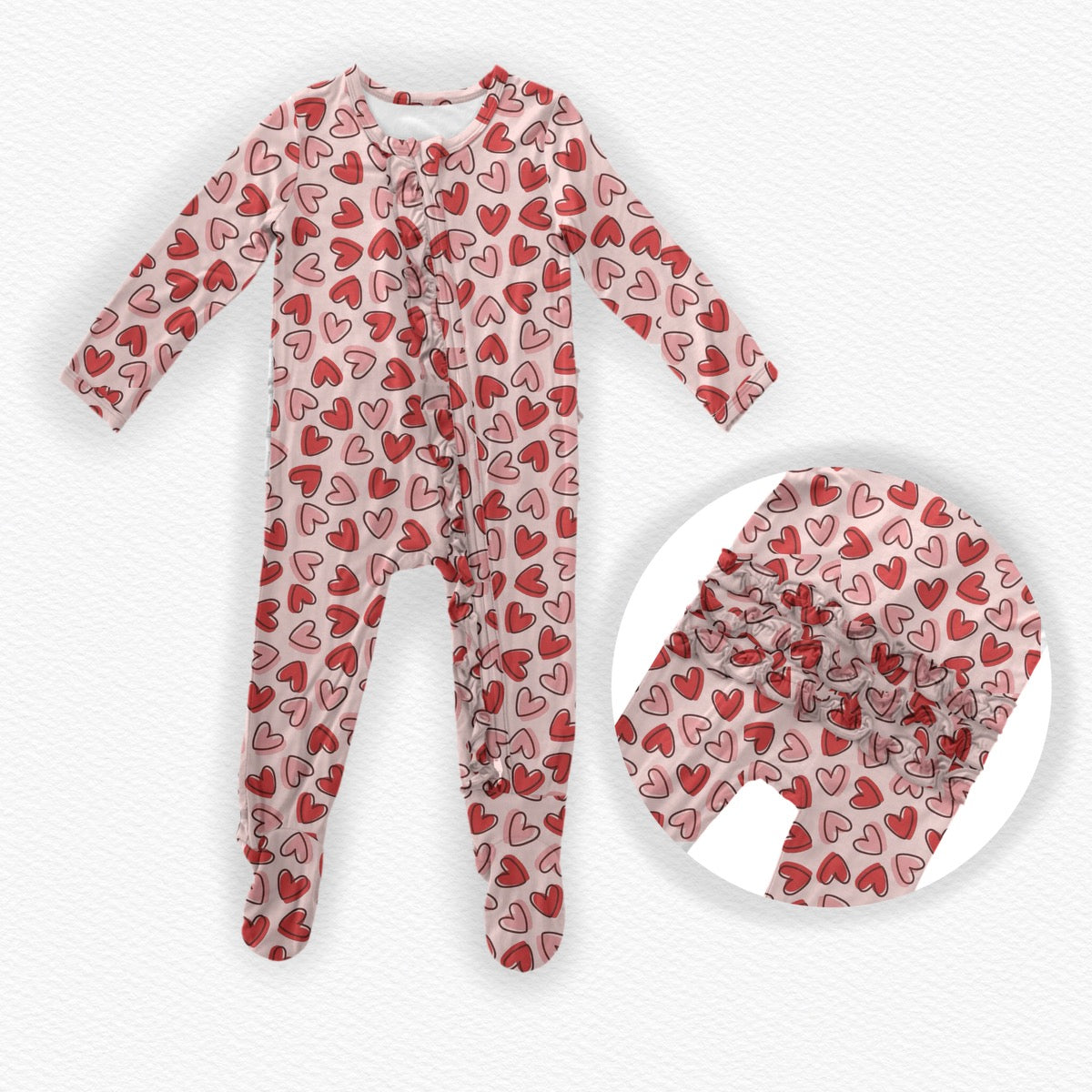Hearts & Hugs Ruffle Onesie