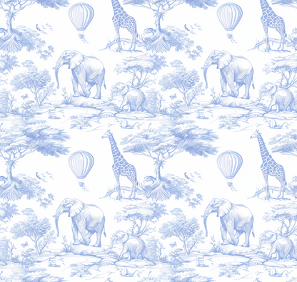Baby Blue Safari swaddle