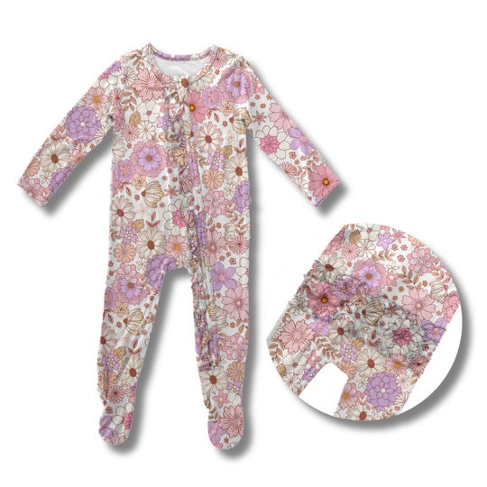 Daisy Daydream Ruffle Butt Floral Onesie