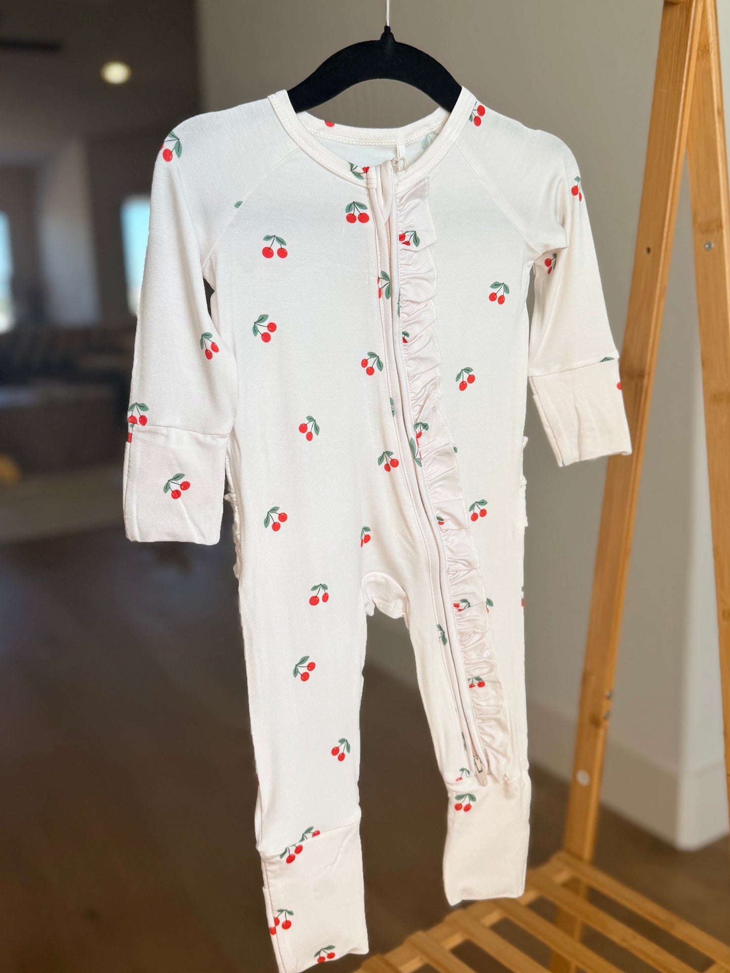 Cherry Crush Ruffle Butt Onesie