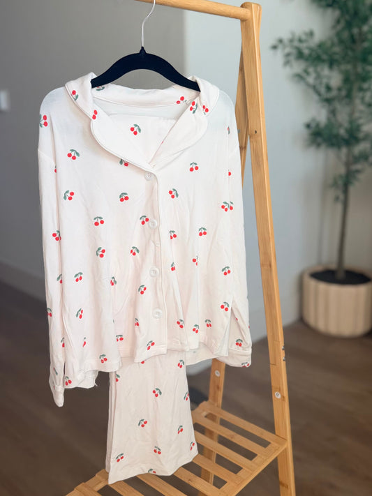 Cherry Crush Two Piece Flared Pant