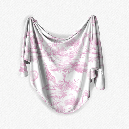 Baby Pink Safari Swaddle