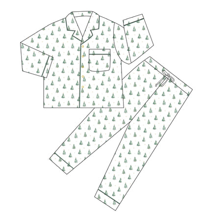 Twinkling Trees Women's Pajama Set (PRE-ORDER SHIPS 11/15-11/20)
