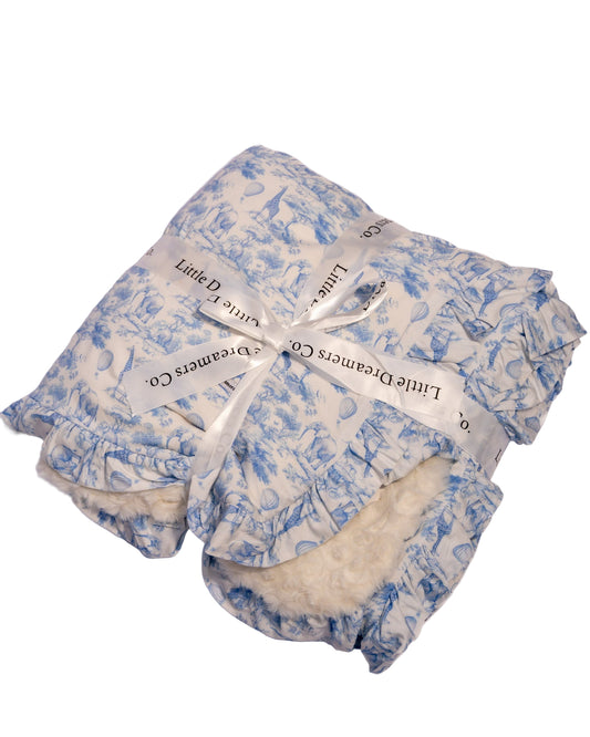 Baby Blue Safari 47x47 Mink Blanket