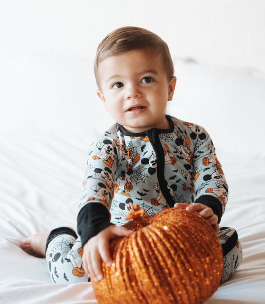 Blue Spooky Slumber Onesie Long Sleeve