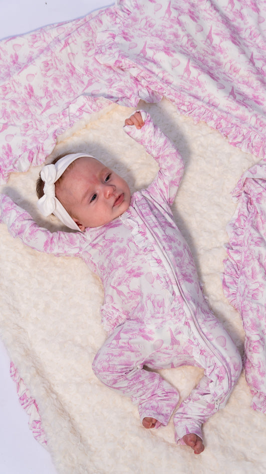 Baby Pink Safari Onesie