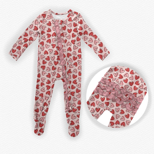 Hearts & Hugs Ruffle Onesie