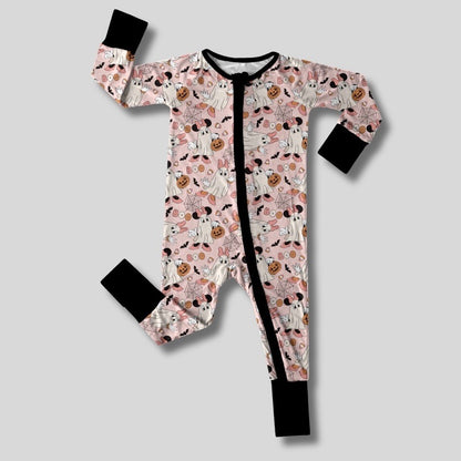 Pink Spooky Slumber Onesie Long Sleeve